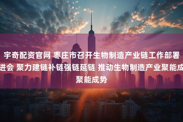 宇奇配资官网 枣庄市召开生物制造产业链工作部署推进会 聚力建链补链强链延链 推动生物制造产业聚能成势